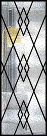Kaca Besi Tempa Dekoratif Untuk Pintu Agon Diisi Ukuran 22 * ​​64 Inch