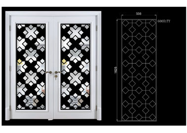 Kaca Pintu Besi Berbentuk Oval Klasik Modern Matte Hitam 40 In X 96 In
