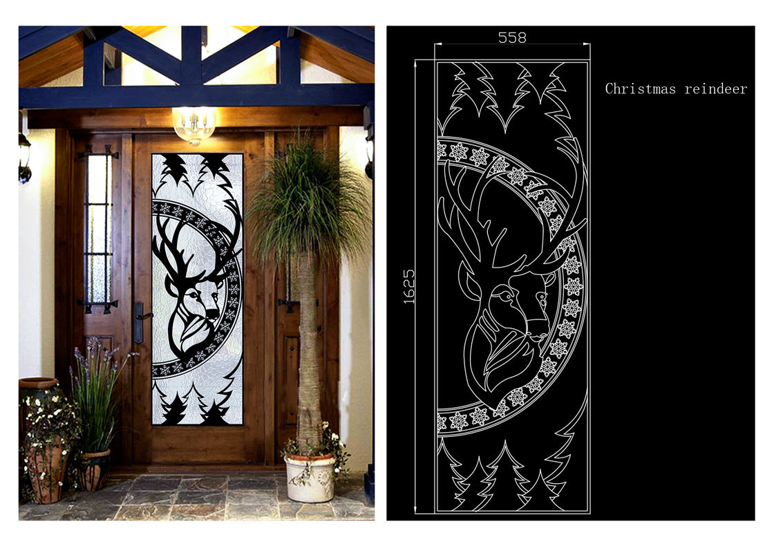 Modern Design Solid Wrought Iron Glass Agon Filled 22*64 inch Size Shaped